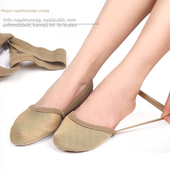 Előtalpbetét jóga- és tánc célokra — nedvszívó, lélegző fél-lábtalpbetét, modell 021, csúszásmentes ragasztó sportcipőknek, bőr cipőkhöz, papucsokhoz és hétköznapi lábbelikhez