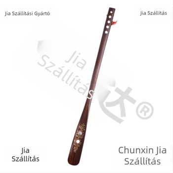 Cipőkanál Ebonyfa hosszú nyéllel, kagylóbevonattal; Termékkód Xh63t7ws; Típus: Shoehorn; Ajánlott tavaszra és őszre.
