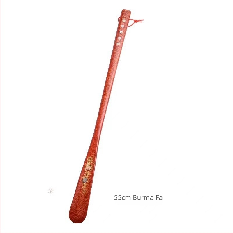 Cipőkanál Ebonyfa hosszú nyéllel, kagylóbevonattal; Termékkód Xh63t7ws; Típus: Shoehorn; Ajánlott tavaszra és őszre.
