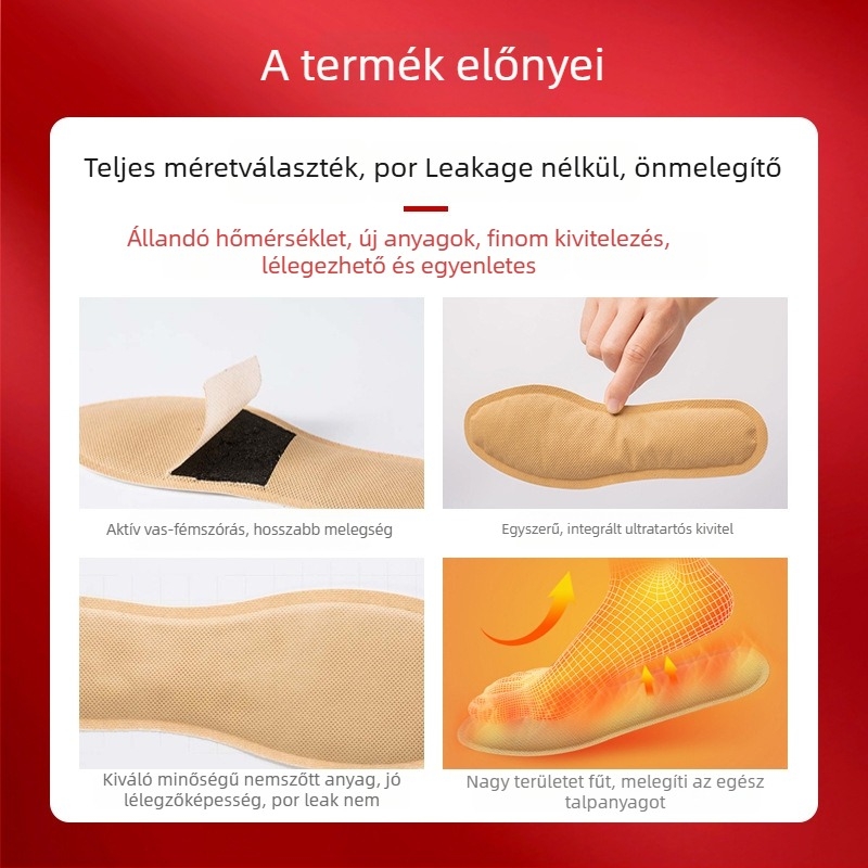 Önálló fűtésű talpbetét – vastag, USB-tápellátású, egyszer használatos lábmelegítő, uniszex, minden cipőhöz illeszkedik, magáncímke elérhető