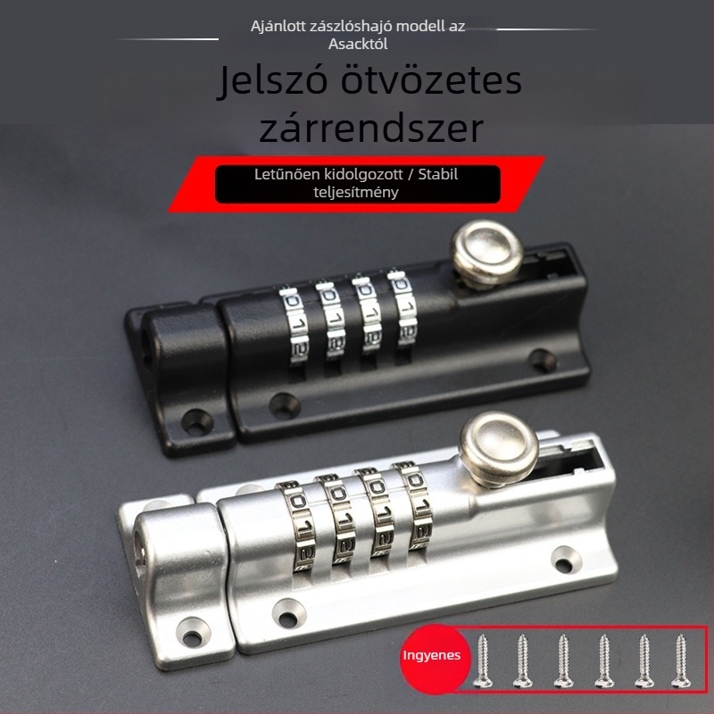 HD09 Jelszós zár külső fa ajtókhoz, rozsdamentes acél és cinkötvözet, JINHAO