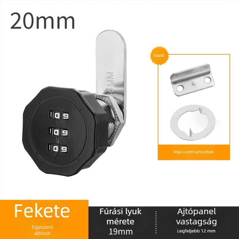 Fiók- és szekrényzár dupla ajtós szekrényekhez – cink ötvözet, modell Toggle Lock, márka Le Tai's Home, modern és egyszerű stílus