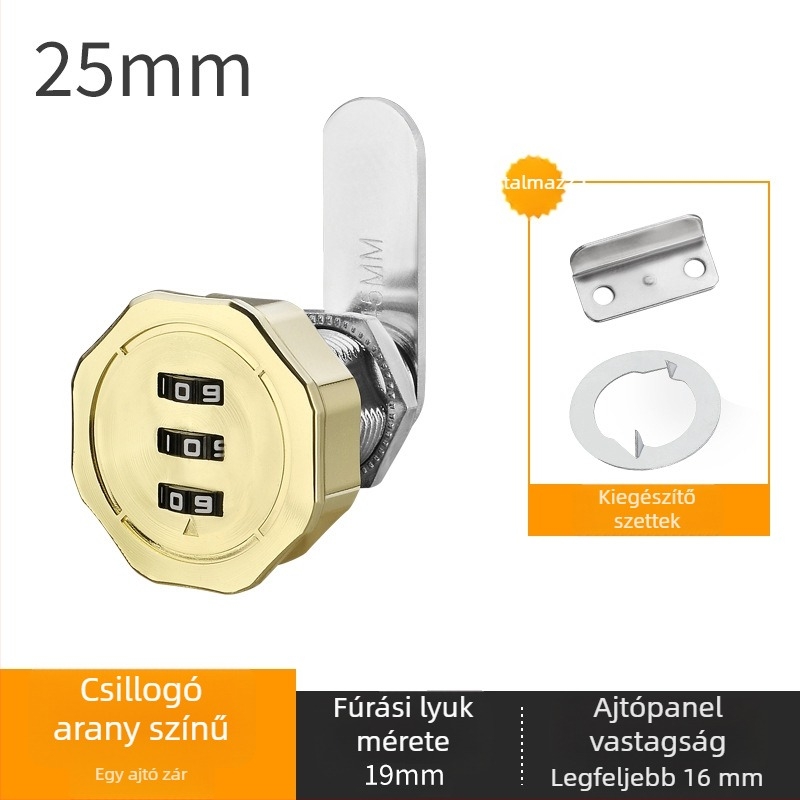 Fiók- és szekrényzár dupla ajtós szekrényekhez – cink ötvözet, modell Toggle Lock, márka Le Tai's Home, modern és egyszerű stílus