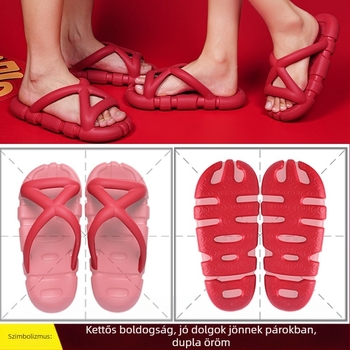 Unisex EVA papucsok pároknak, légáteresztő textil felső, injekciózott talp, vastagság 1.5–3.5 cm, otthoni lábbeli