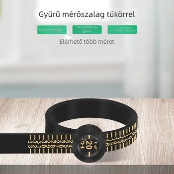 Pengyi JZCLD Ujjgyűrű méretét mérő szalag nagyító tükrökkel ékszerek mérésére, modell JZCLD