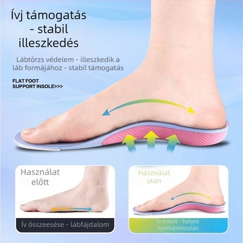 EVA talpbetét, modell 01, teljesen párnázott, ívtámasz, izzadságot elnyelő, légáteresztő, szagtalanító