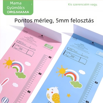 Baba magasságmérő készülék mozgatható derékszögű vonalzóval, modell 1063, PVC kivitel, márka org.mama/mother fruit