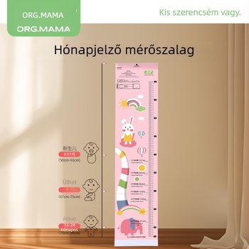 Baba magasságmérő készülék mozgatható derékszögű vonalzóval, modell 1063, PVC kivitel, márka org.mama/mother fruit