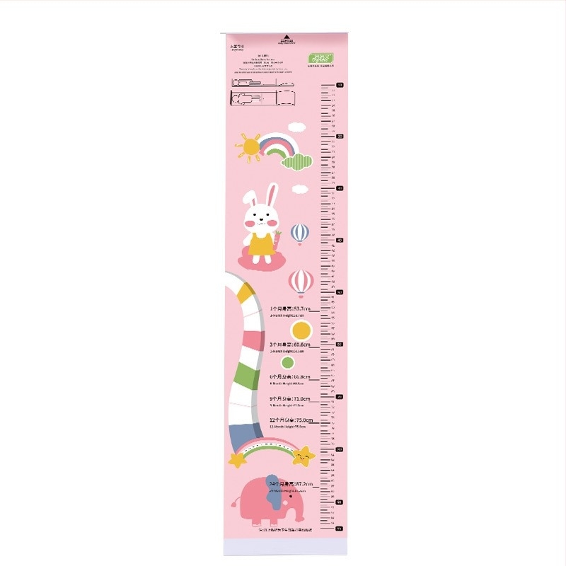 Baba magasságmérő készülék mozgatható derékszögű vonalzóval, modell 1063, PVC kivitel, márka org.mama/mother fruit