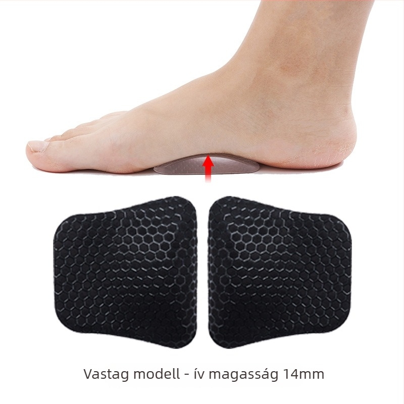 GEL lábboltozat párna lapos lábhoz — ortopéd talpbetét, önzáró, méhsejt-masszázs, ütéscsillapítás, modell HXD-059