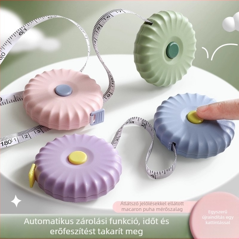 2 m hosszú puha mérőszalag – mini, többszörös funkció, magas pontosság, műanyagból, otthoni használatra