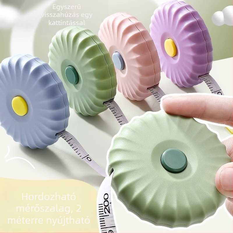 2 m hosszú puha mérőszalag – mini, többszörös funkció, magas pontosság, műanyagból, otthoni használatra