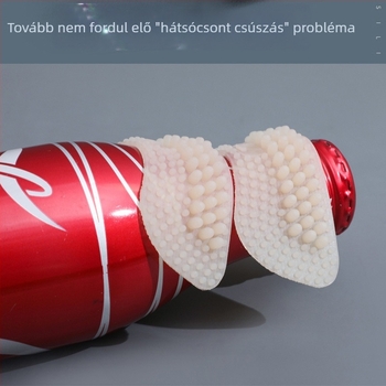 4D szilikon sarokragasztó – csúszásmentes talp masszázs szemcsékkel, modell HGT10, félméretű alátét magas sarkú cipőkhöz
