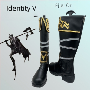 Cosplay csizmák, kerek orrú, mikroszálas felsőrész, gumitalp, magas szár, cipzár