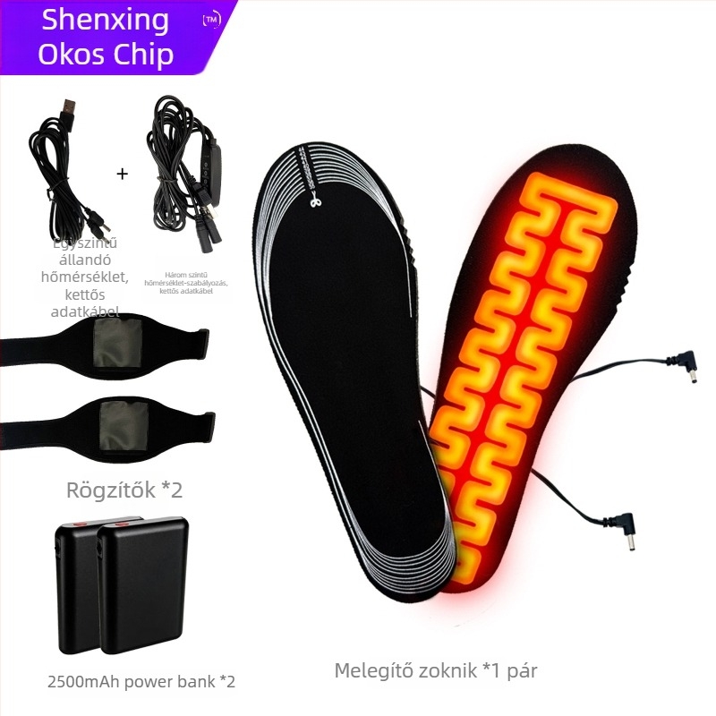 USB Melegítő talpbetét – EVA, Teljes talpbetét, Uniszex felnőttek, Modell NH-, Hőmérséklet állítható