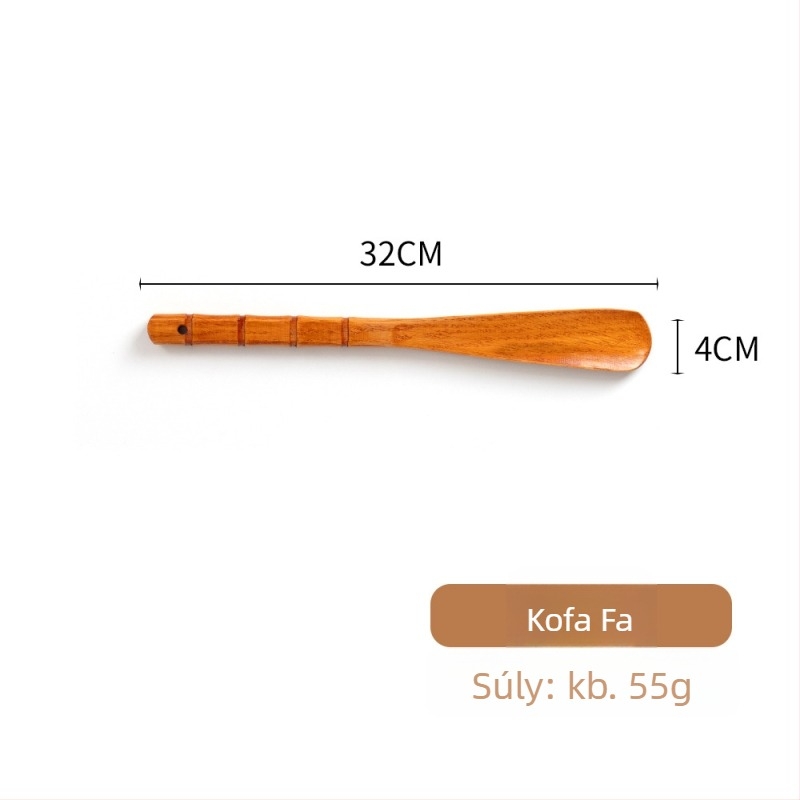 Fa cipőhúzó hosszú nyéllel, bambusz csuklós csatlakozással, hajlításmentes, 12 stílus, kód X