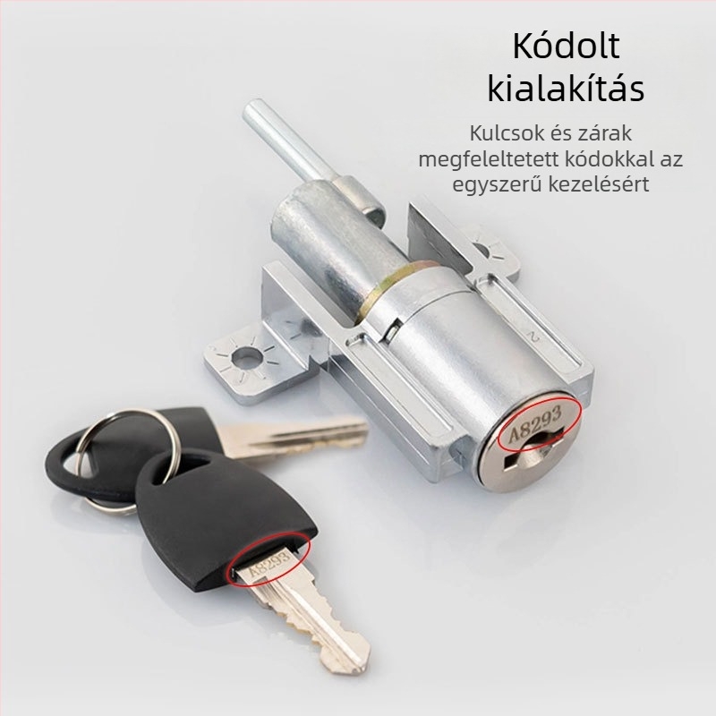 BLJ 62119 Háromfiókos szekrényzár, cilinder zinkötvözetből, háromfiókos és adatszekrényekhez, modern minimalista dizájn