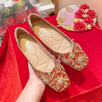 Női papucs Corduroy felső rész, gumírozott talp, Anti-Slip, ősz