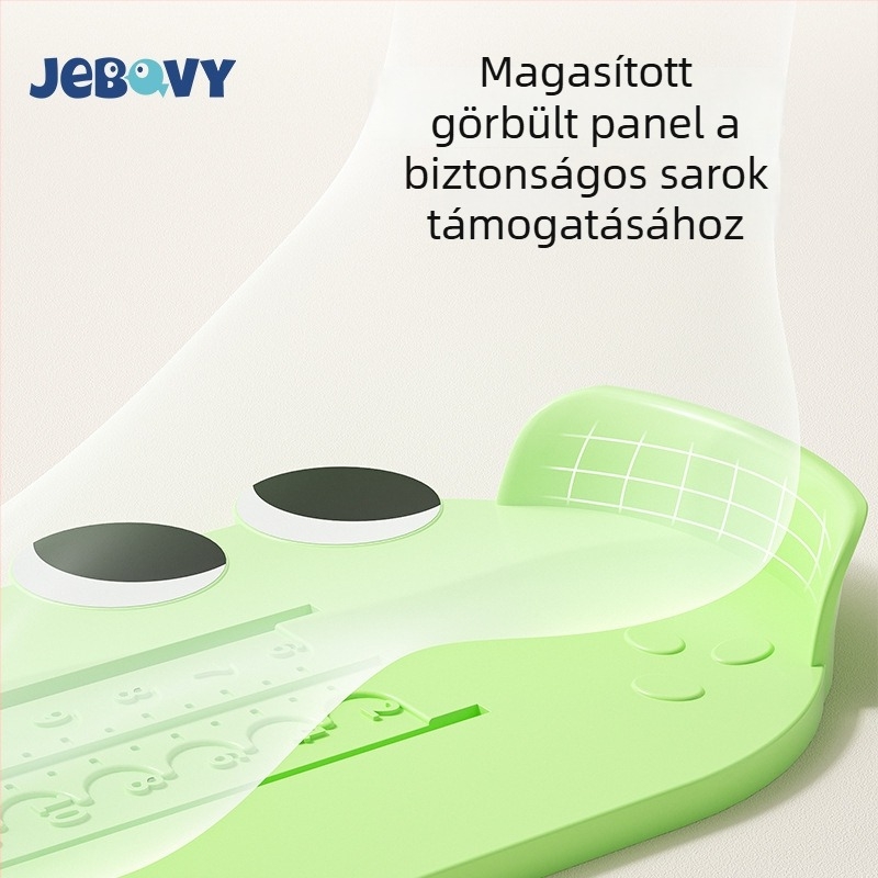 Baba és gyerekek lábméret mérő — műanyag mérőeszköz, méri a láb hosszát és a cipő belső hosszát, otthoni használatra, 1–12 éveseknek