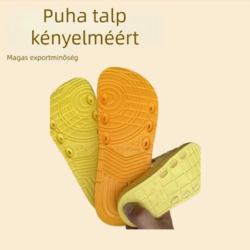 EVA szandál anti-slip hullám mintázatú talppal, uniszex, minden évszakban, testreszabható, elegáns ingázási stílus