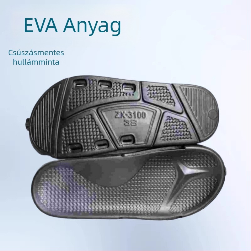 EVA szandál anti-slip hullám mintázatú talppal, uniszex, minden évszakban, testreszabható, elegáns ingázási stílus