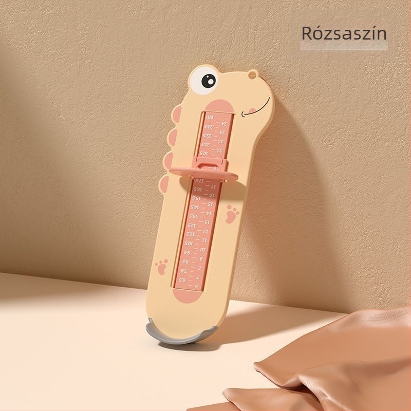 Baba lábméret mérő készülék otthoni használatra, ABS műanyag, Tong can márka, belső cipőhossz és lábhossz mérésére 1–6 éves gyermekeknél