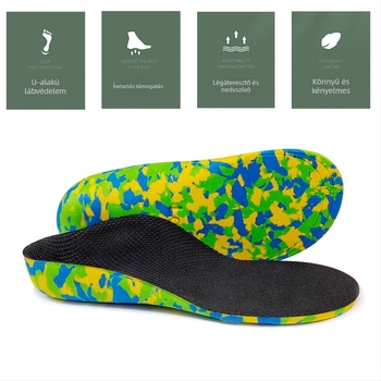 Gyerekek EVA ortopéd talpbetét sportcipőkhöz - boltozat-támogatás, légáteresztő, magas rugalmasság, modell 063