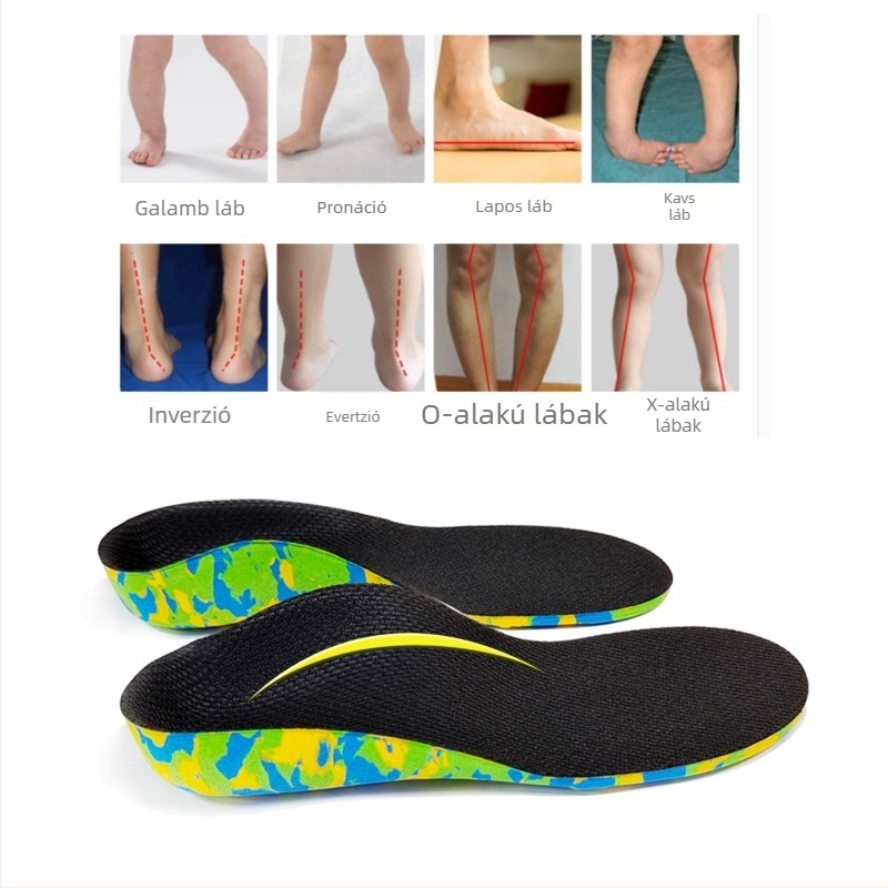 Gyerekek EVA ortopéd talpbetét sportcipőkhöz - boltozat-támogatás, légáteresztő, magas rugalmasság, modell 063