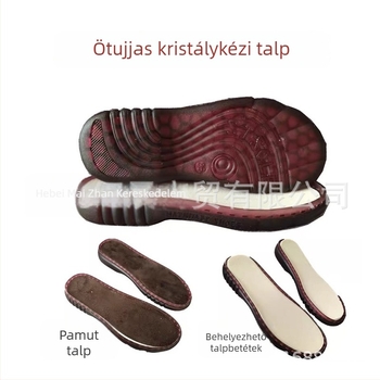 Kaucsuk cipőtalp – csúszásmentes, átlátszó kristályos felülettel; alkalmas szandálokhoz, mindennapi cipőkhöz, textilcipőkhöz és papucsokhoz; egész éves használatra