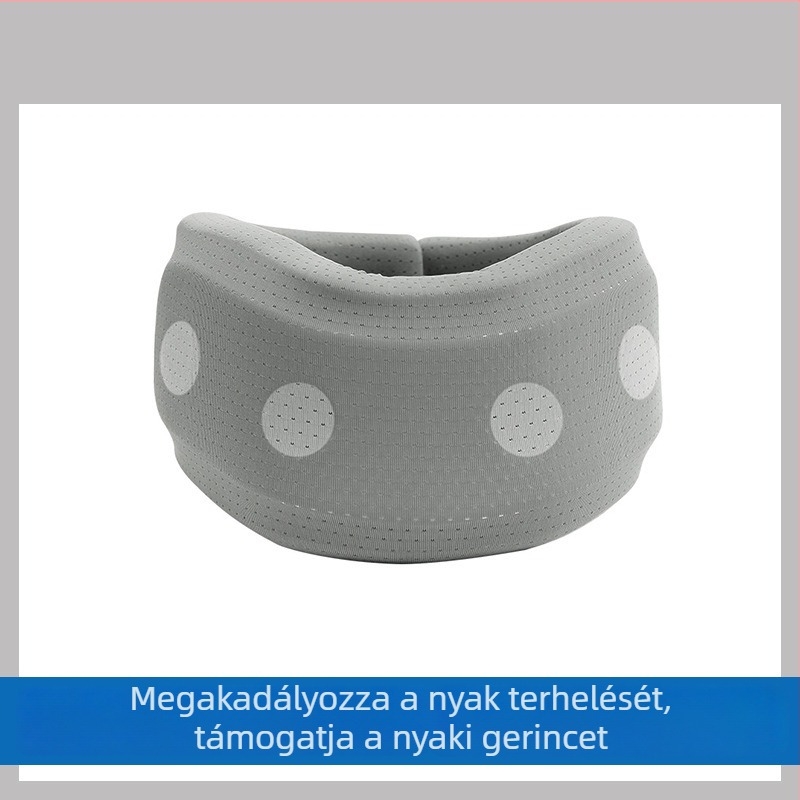 Szivacs anyagú nyakmerevítő, állítható nyaki támogatás a testtartás javításához, logó nyomtatás lehetséges, 30 napos garancia