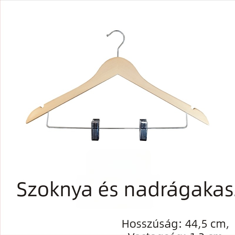 Lótuszfából készült ruhavállfa — kézzel készített, varrat nélküli kialakítás, vastított, csúszásmentes vállak, testreszabható