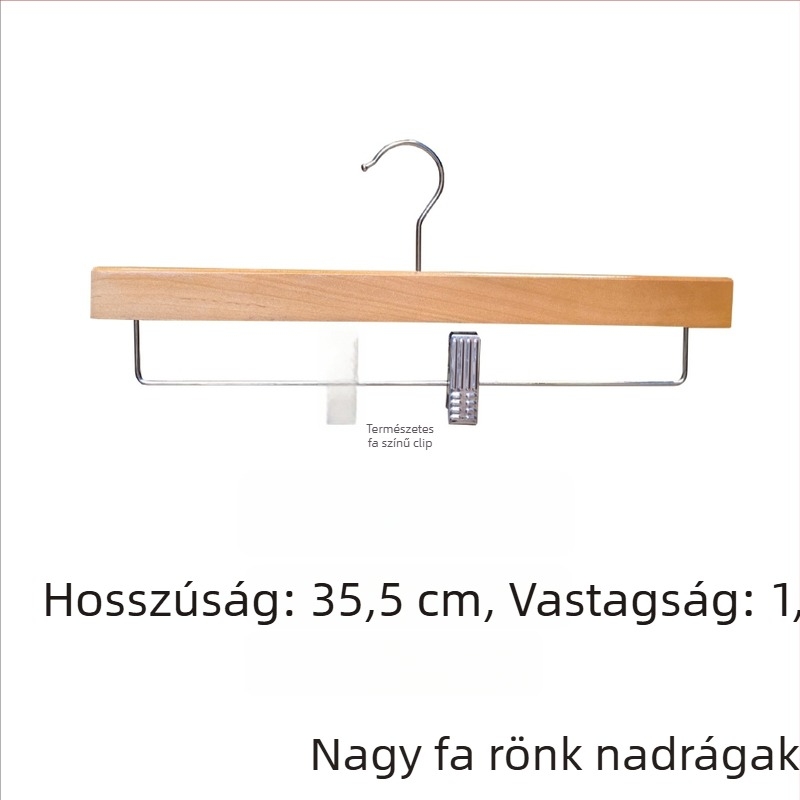 Lótuszfából készült ruhavállfa — kézzel készített, varrat nélküli kialakítás, vastított, csúszásmentes vállak, testreszabható