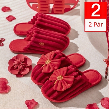 Esküvői papucs, velúr felsőrész, kerek orr, plüss bélés, PVC talp, Taizhou, Zhejiang származás