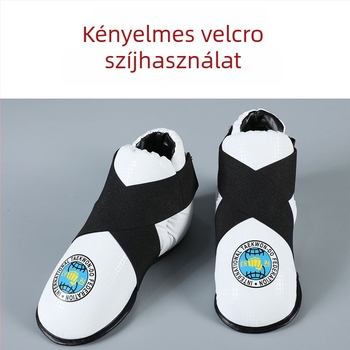 ITF Taekwondo kesztyű és lábvédő készlet versenyfelkészítéshez – poliészter szálas védőelemek (tenyér, csukló, könyök, boka)
