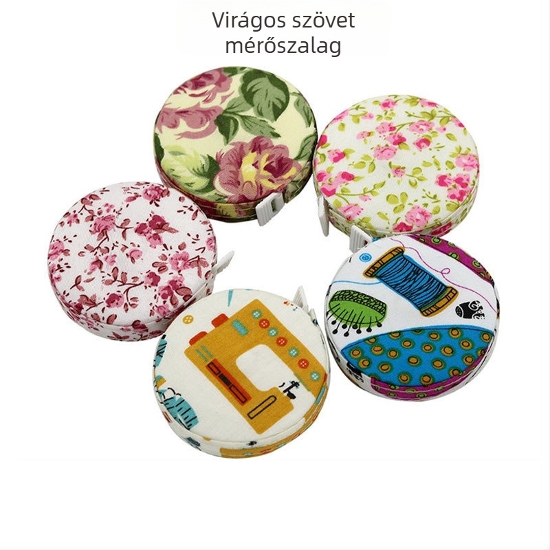 Színes textil mérőszalag varráshoz, automata kompakt mérő hüvelykben és centiméterben