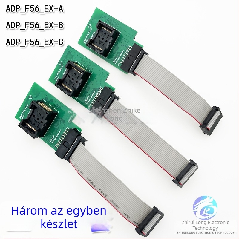 TSOP56 adapter ADP_F56_EX-A/B/C átalakítás a T48 programozóhoz — burn-in teszt, olvasás–írás