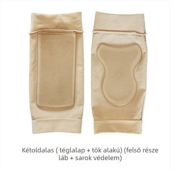 Bokavédő zokni gél sarokkal, tök alakú SEBS dizájn, hidratáló és repedés elleni védelem futáshoz; anyagok: SEBS, nylon, spandex, Oak Silk