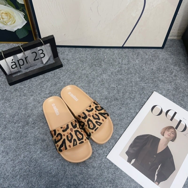 Meisha otthoni papucsok, leopárd mintás, könnyűek, PVC felsőrész és PVC talp, injekcióval formált talp, flip-flop záródás, casual nyár 2024