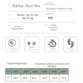 Cipőtalp PVC (Modell: 38; alkalmas: szandálok, hétköznapi cipők, papucsok; stílus: sík talp)