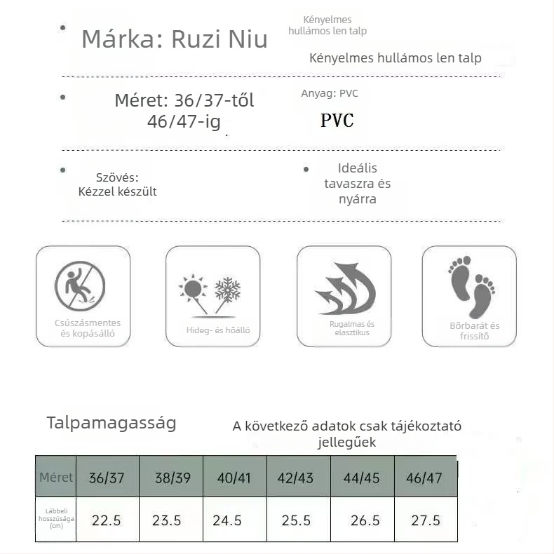 Cipőtalp PVC (Modell: 38; alkalmas: szandálok, hétköznapi cipők, papucsok; stílus: sík talp)