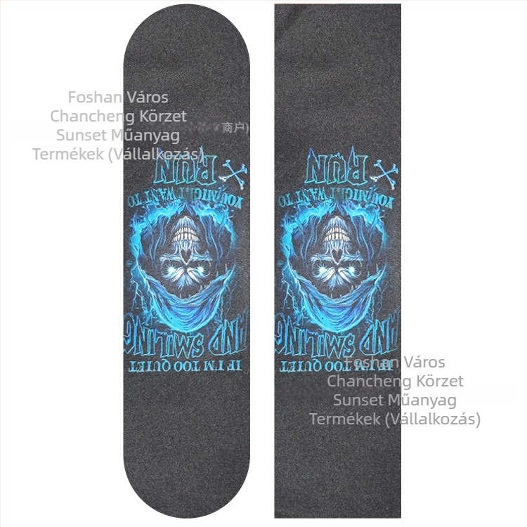Csúszásmentes matricák skateboardhoz, 0,8 mm vastagság, akril ragasztórendszer, kopásálló, vágásra szabott
