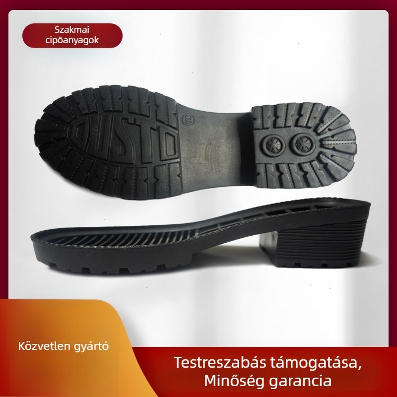 Női középtalpú cipőtalp — gumírozott talp, modell K76, csúszásmentes, stílus: bőr talp, alkalmas bőrből készült, mindennapi és munkacipőkhöz