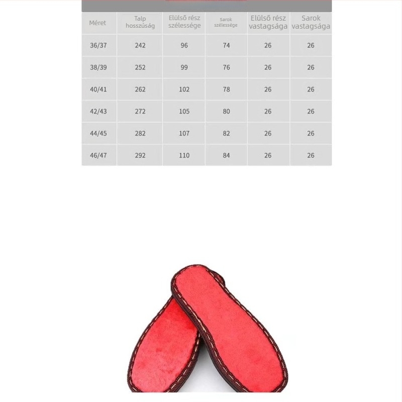 Gumírozott papucs talp anti-slip és kopásálló kivitelben, kézzel szőtt gyapjú és pamut dizájn, kínai stílus, téli és őszi szezonokra