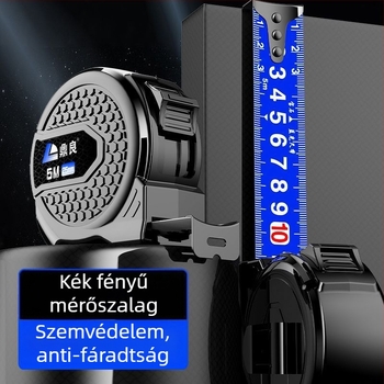 Mérőszalag szélesített tokos és vastagabb házú kivitel, nagy pontosságú mérőszalag, dupla fék mechanizmus