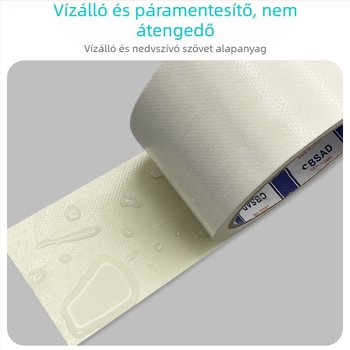 Textil alapú, egyoldalas javító szalag, vízálló és nedvességálló, falak javítására és felületek tömítésére; hossz 12 m; szélesség 20-100 mm; alapanyag: polietilén + szövött rost; vastagság 0,026 mm; erős tapadás