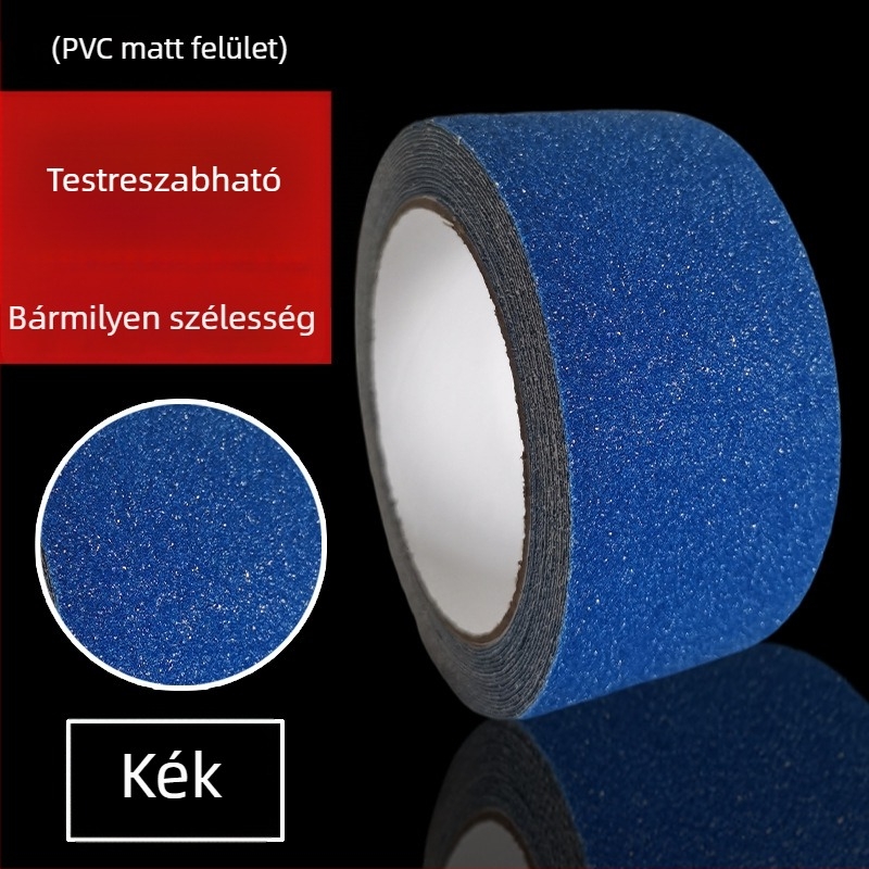 Matt csúszásmentes figyelmeztető szalag lépcsőkhöz és csempéhez, vízálló, kopásálló, erős ragasztó, csiszolópapír-textúra