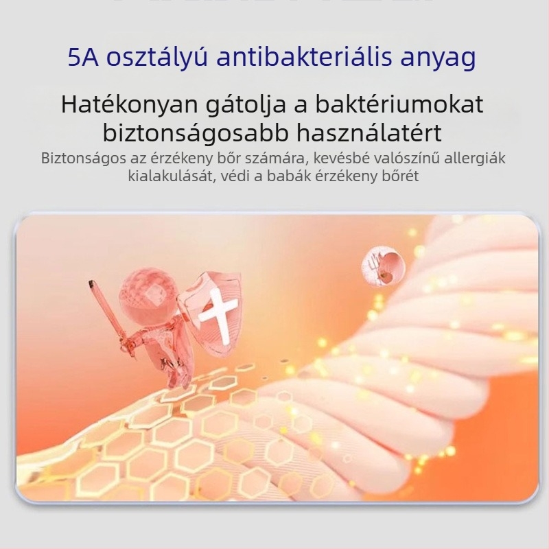 Gyermekeknek szóló száj-légzés korrigáló készülék — alvás közbeni szájszárny nyitás megelőzése, rajzfilmszerű dizájn, poliészter szál