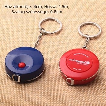 Mini kulcstartó automata visszahúzódó mérőszalag, műanyag test, varrásra, márka Powerful factory