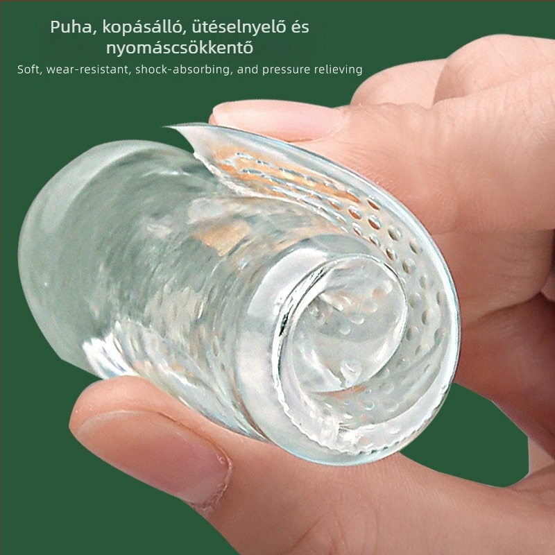 Kibővített és vastag elülső talptámaszok, uniszex félméret talpbetétek, átlátszó gél elülső talpbetét magas sarkú cipőkhöz