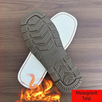 Kézzel készített gyapjú papucs talp – gumi, csúszásmentes, kopásálló, minden évszakra